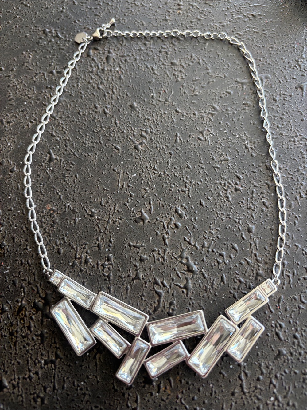 Touchstone Crystal by Swarovski (TCS) Ice Queen Necklace Stylish Silver
